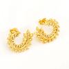 2023 Elegant Wheat Ear Design Stainless Steel Hoop Earrings: Versatile, Simple, and Luxurious