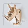 Europe Animal Shaped Hooks Deer Stags Rhino Horse Giraffe Elephant Head Wall Hanger Coat for Hat Hook Rack Holder Decoration