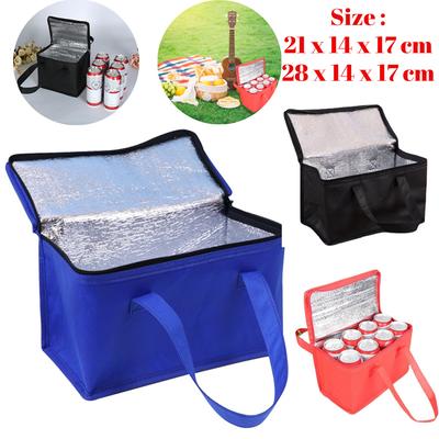 Bolsa Térmica Refrigerante Aislada Almacenamiento de Bebidas Bolsas Refrigeradas Grandes Alimentos Fríos para el Almuerzo Fiambrera Cremallera Lata de Picnic Bandeja de Alimentos para Comida Cesta de Comida