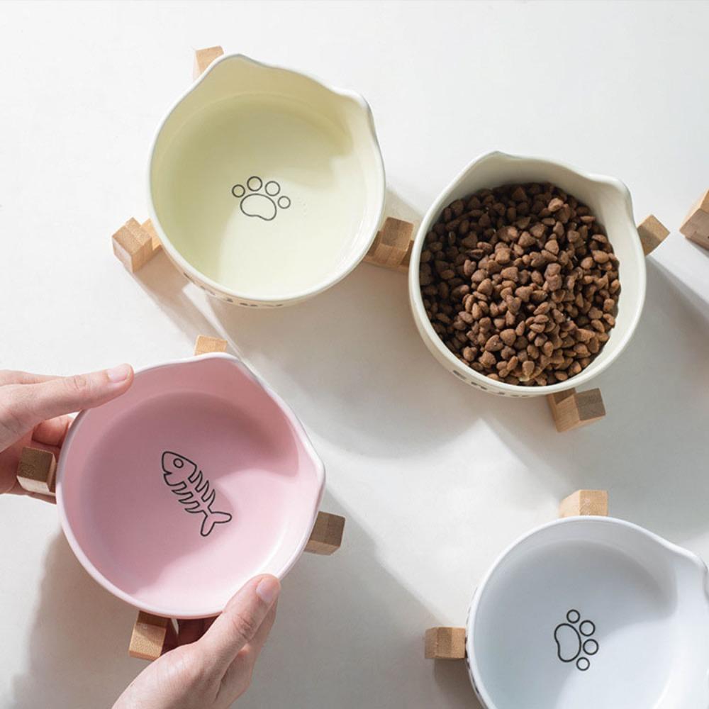 Set 1/2 buc Bol anti-alunecare pentru câine mic Design divizat Hrănitoare cu apă Pisică Câini mici Consumabile