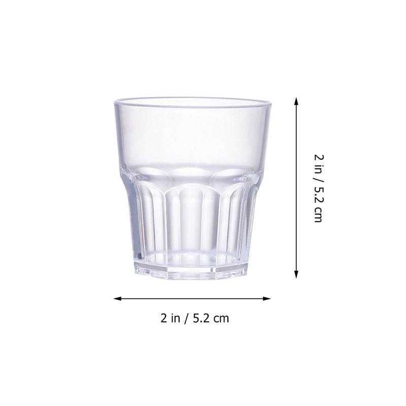 6 Pcs Clear Acrylic Wine Cup Unbreakable Whiskey Cups Spirits Tumblers Beer Mugs Glasses Cocktail Drinkware Bar Accessories 35ml