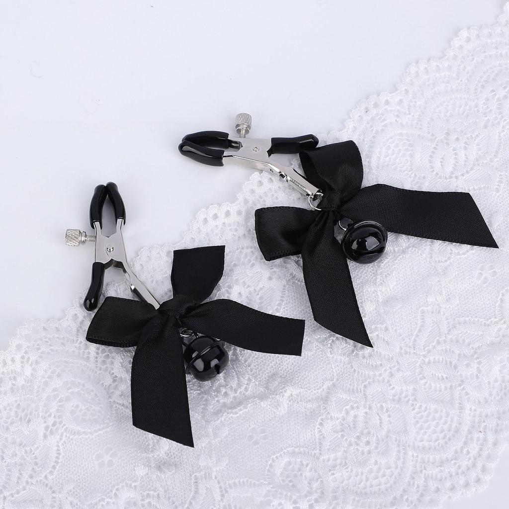 Sex toys props bow bell nipple clips women flirt teasing teasing twitches adult products