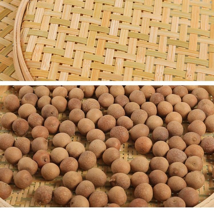Round Bamboo Weaving Tray: Fine Mesh Sieve, Drying & Draining Basket, Decorative Sample Plate