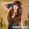 Ladies' Bangs Wig Brown Gold Gradient Fashion Layer Long Hair Natural Daily Full Head Set Synthetic