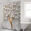 White Blossom Tree Shower Curtain - Elegant Bath Decor, Perfect For Those Who Love Nature-Inspired And Serene Designs