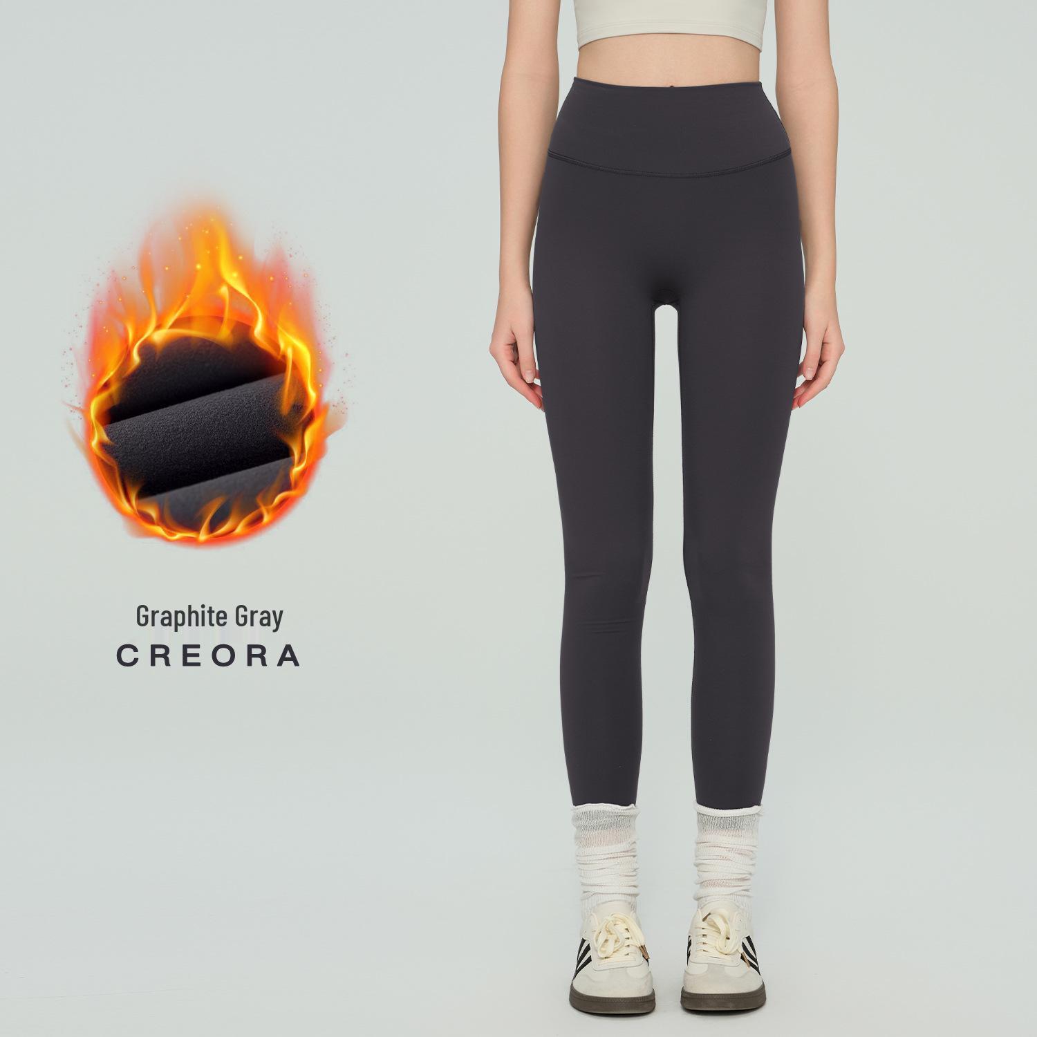 

High-Waisted Fleece-Lined Yoga Pants - Tummy Control & Hip Lift Women s Sports Leggings L/8