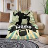 Football Hat Customize Your Name Blanket Used For Chair Office Sofa Bed Camping Soft And Warm Giving Friends And Relatives Birthday Graduation Gift