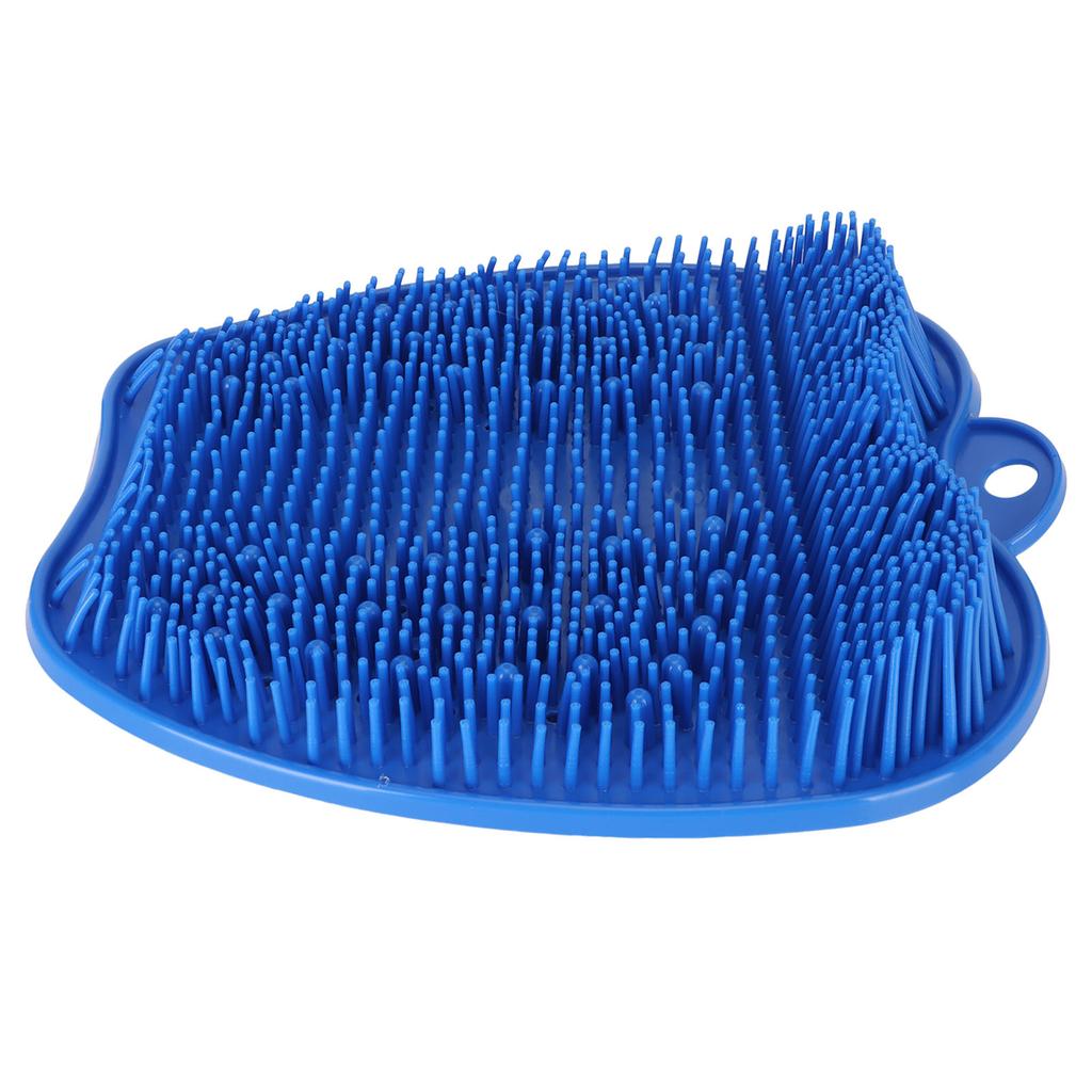 Esfregador de Pés para Chuveiro Silicone Macio Antiderrapante Ventosa Remoção de Odor Lavador de Pés para Banho Banheiro Massagem Azul