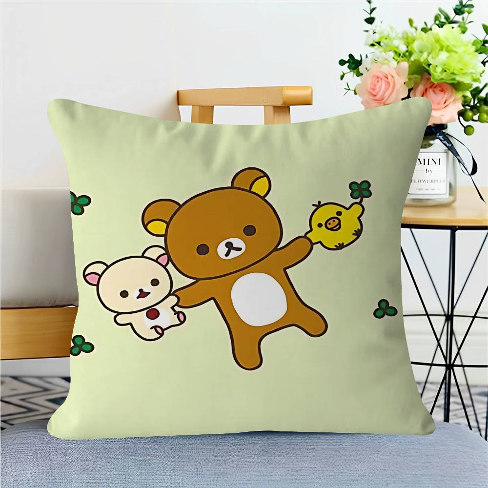 Cartoon R-Rilakkuma Pillowcase Toon Gift Cushion Cover Bedroom Home Sofa Chair Seat Decor Pillow Case