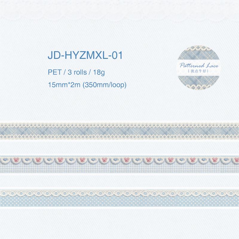Floral Dreamweave Series Vintage Lace Flower Landscape PET Tape Creative DIY Journal Material Collage Stationery