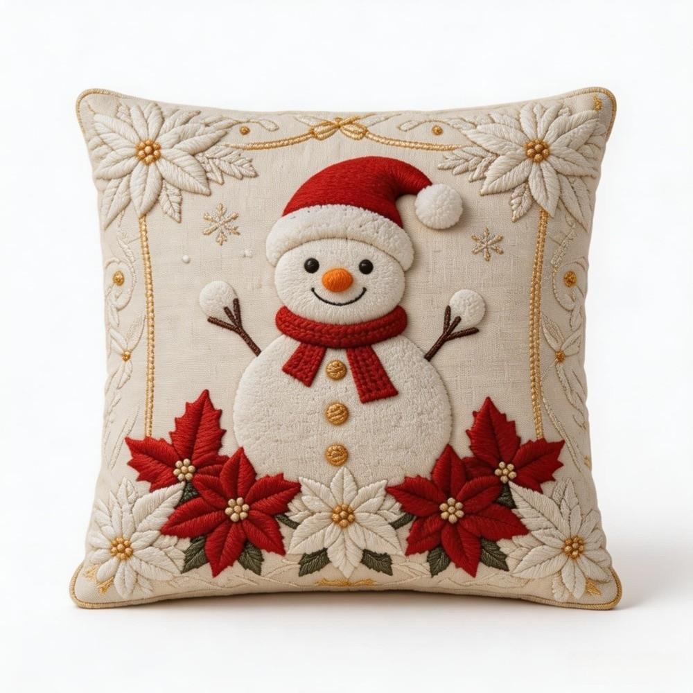 Simulated Christmas Pillow Cover Christmas Tree Soft Smooth 2D Flat Xmas Tree Pillowslip Elk Deer 45cm 17.72in