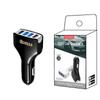 Four USB Car Charger Phone Tablet Car Charger Cigarette Lighter Adapter USB Fast Charging Car Accessories For Cars Suvs Trucks