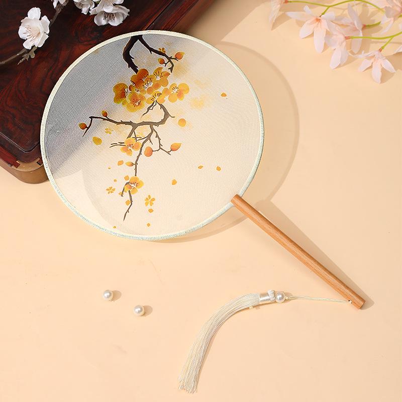 Double-Sided Suzhou Embroidery Round Fan: Ancient Chinese Style for Hanfu and Cheongsam, Perfect for Children's Dance.