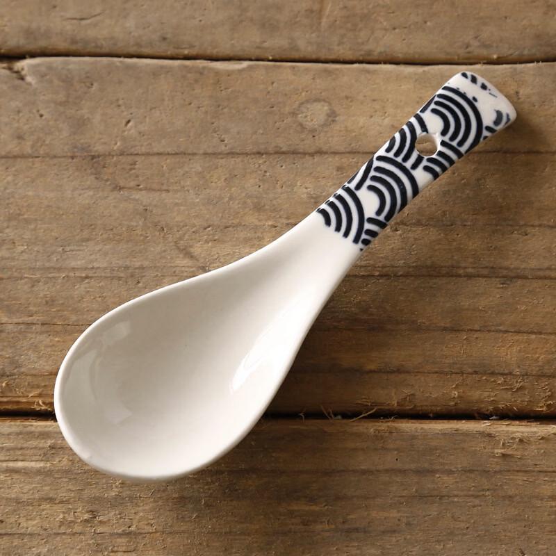 

Driane Nordic Underglaze Ceramic Perforated Serving Spoons 4-piece Set
