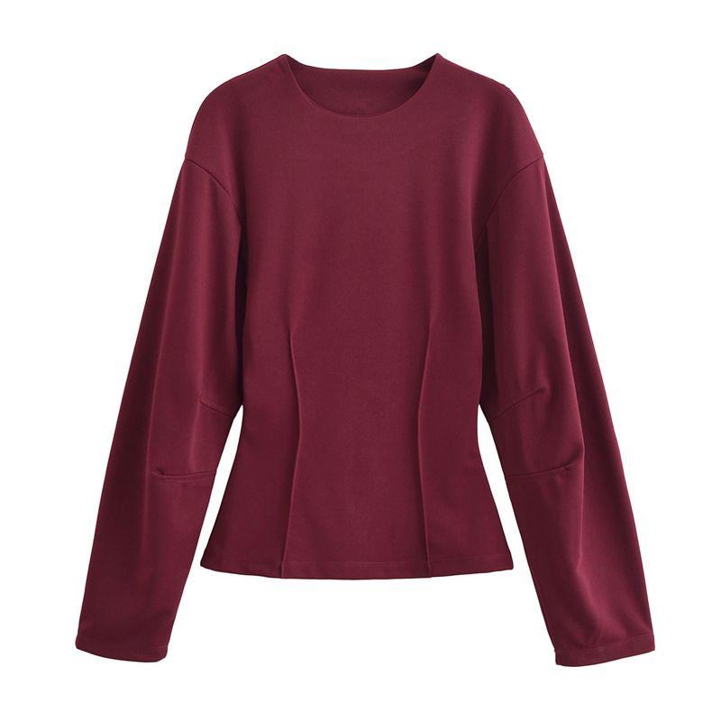 Kaslead New Arrival Women's Fashion Style Double-Sided Cloth round Neck Tops Casual Pants 3641859 3641860