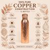 Nirmal Ganga Hammered Copper Bottle 1L | Pure Copper Water Bottle | Handcrafted Leakproof Design | Pack of 1