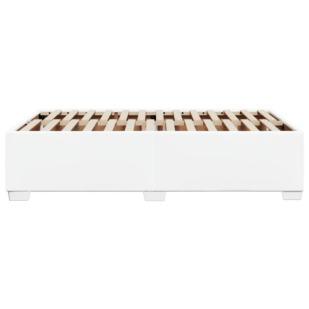 Bed Frame White 120 x 200 cm Faux Leather