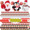 Tarjetas de Papel para Piruletas de Navidad Papá Noel Dulces Recuerdos de Fiesta Tarjetas de Felicitación Paquete de Soporte para Piruletas para Niños Decoración de Fiesta de Año Nuevo