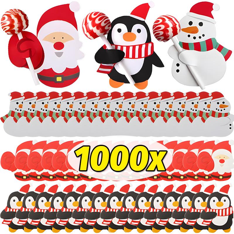 Tarjetas de Papel para Piruletas de Navidad Papá Noel Dulces Recuerdos de Fiesta Tarjetas de Felicitación Paquete de Soporte para Piruletas para Niños Decoración de Fiesta de Año Nuevo