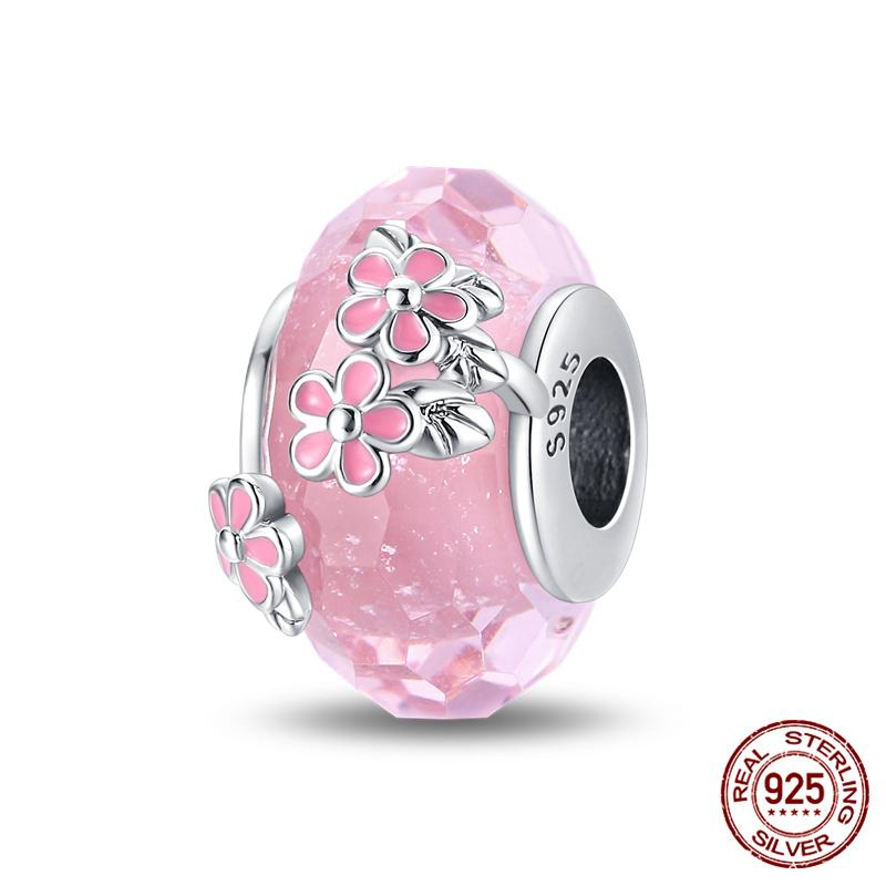 Compatible With Charm Bead Charms Ideal For Authentic Bracelets With 3mm Bracelets Diy Sea Blue Glass Bead Charms Copper Jewellery Making Ideal For Wo