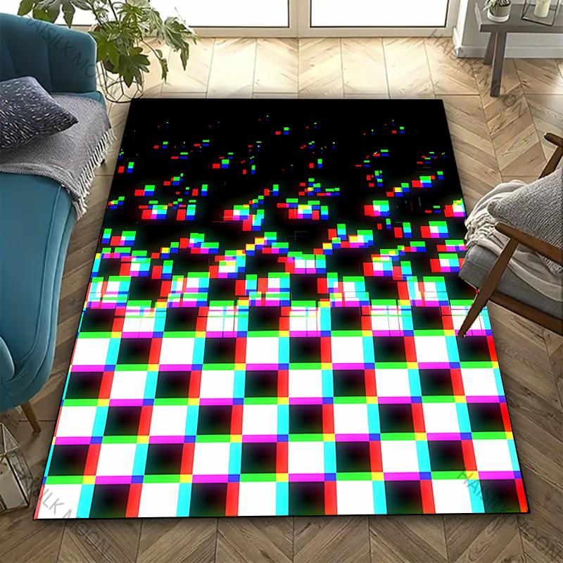 3D Pixelpatroon Thema Tapijten Vloerkleden voor Woonkamers Slaapkamer Entree Decoratie Matten, Speelmatten voor Kinderen Antislip Matten Levering Volgende Dag
