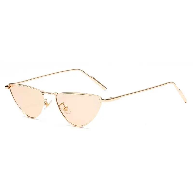 Cat Eye Sunglasses Luxury Brand Design Women Metal Triangle Sun Glasses Fashion Lady Shades UV400 Eyewear Oculos Gafas De Sol