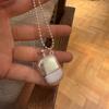 INS Minimalist Pendant Necklace Small Wine Pot Black Rope Sweater Chain Titanium Steel Long Adjustable Neck Chain