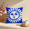 Radiant Sun Face Cushion Cover Soft Pillow Cases for Home Bedroom Living Room Sofa