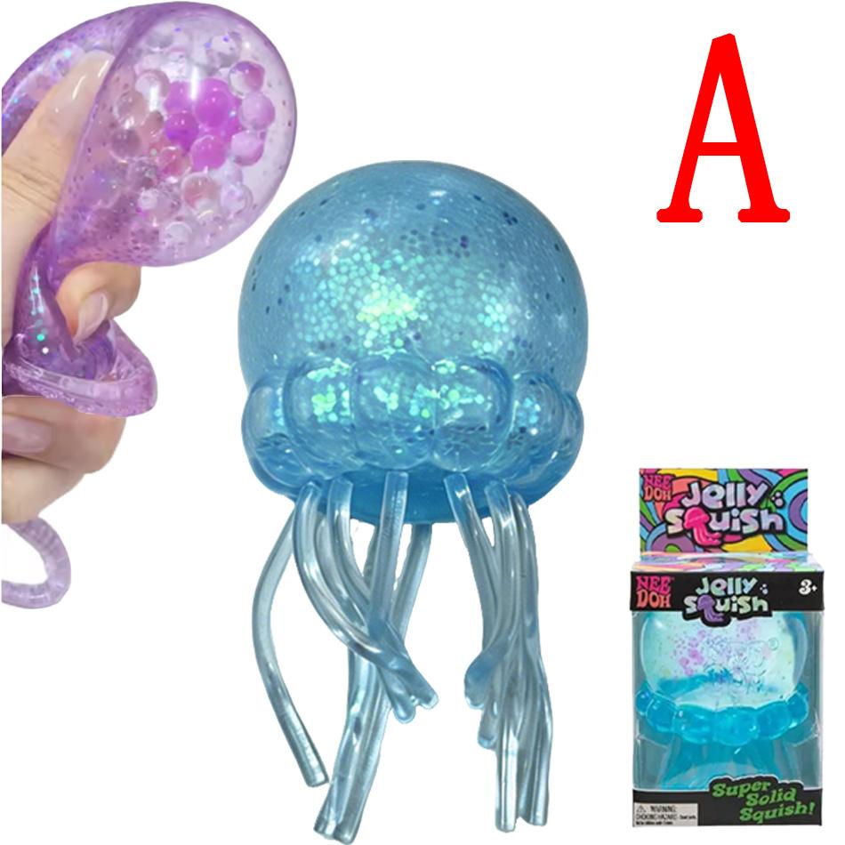 Glitzer Kraken Taba Squishy Zucker Stressball für Kinder Niedliche Tiere Knet-Fidget-Spielzeug Squishy Ozean Sensorisches Dekompressions-Geschenk