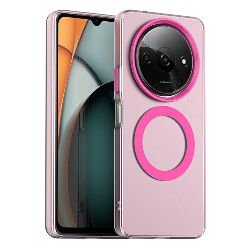 Transparent Case For Xiaomi Poco C61 Case For Poco C61 Magnetic Adsorption Wireless Charge Cover For Poco C61 Case 6.71 inch