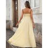 Europe, America 2026 Summer New Vacation Ruffle Edge Slim and Thin Long Suspender Dress Women