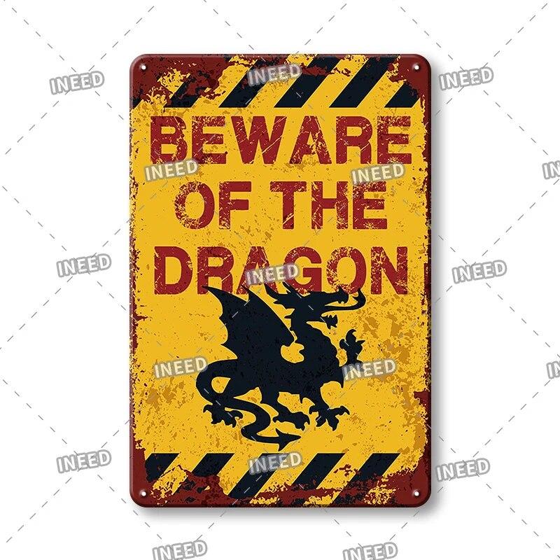 Plakette Vintage Metall Vorsicht Tier Metall Blechschild Tiere Warnung Vintage Blechschild Metallplatte für Wand Pub Bar Club Wanddekoration