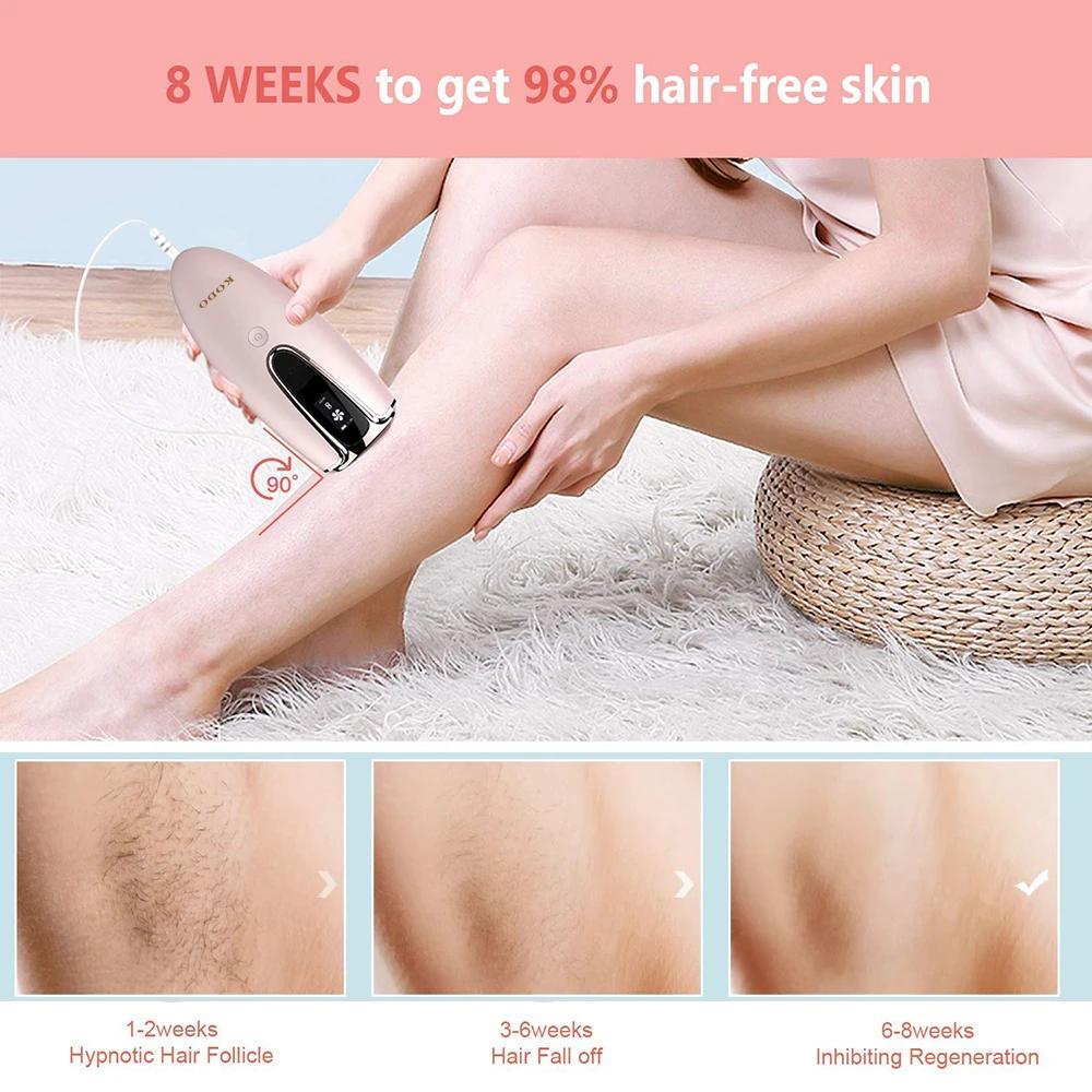 999999 Flashes IPL Laser Hair Removal for Women Ice Cool Permanent Laser Epilator Hair Remover 8 Levels Adjustment Painless
