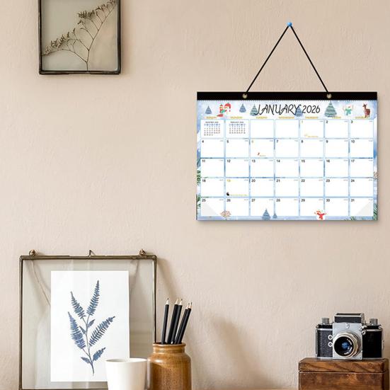 2026-2027 Wall Calendar Jan.2025 - Jun.2026 18 Monthly Planner 12" X 17" Wall Hanging Calendar with Hanging Hook And Julian Dates for Organizing