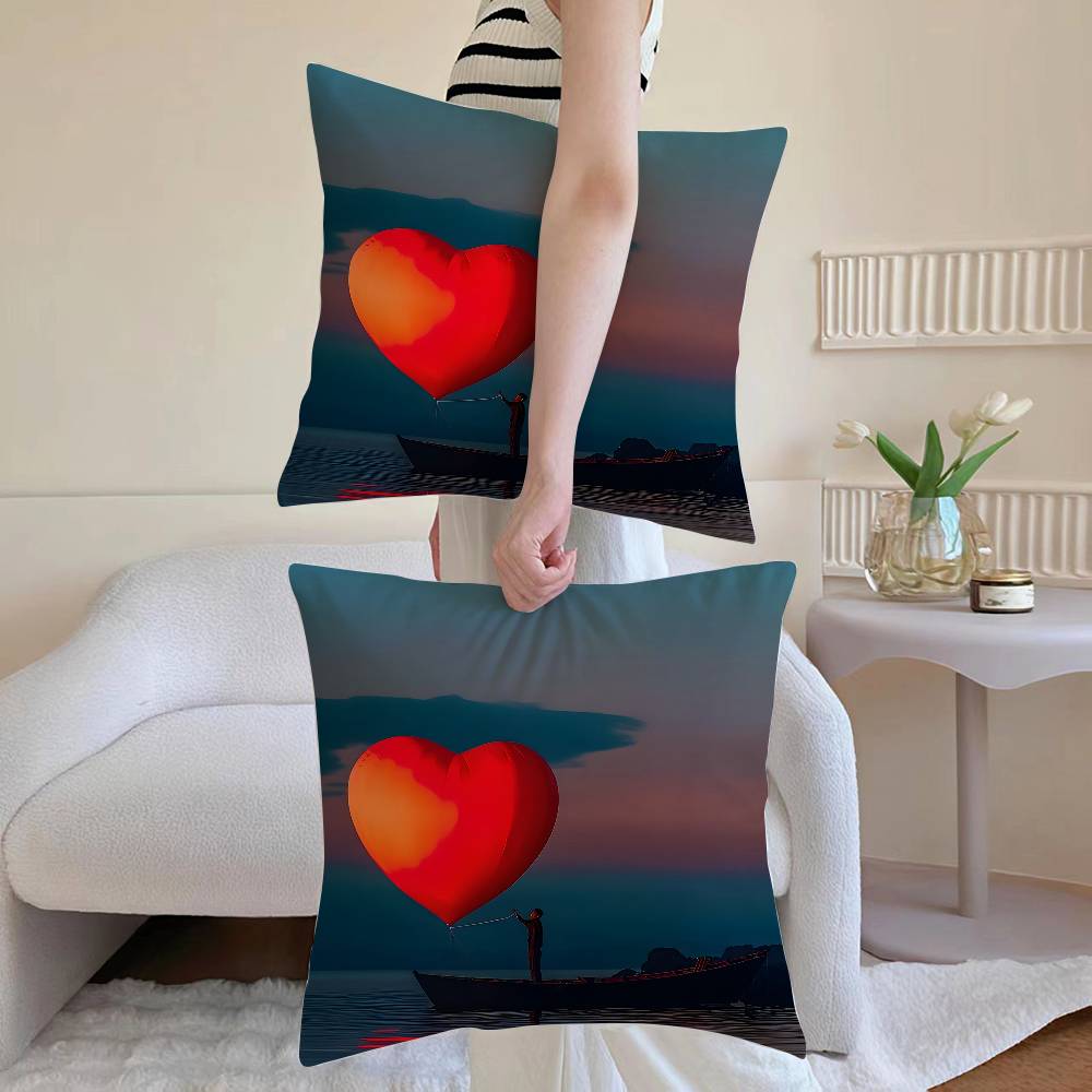 

Creative Heart Stealing Pillow Case Sofa and Living Room Decorative Cushion Covers Dust-proof and Mite-proof Invisible Zipper 12x12Inch