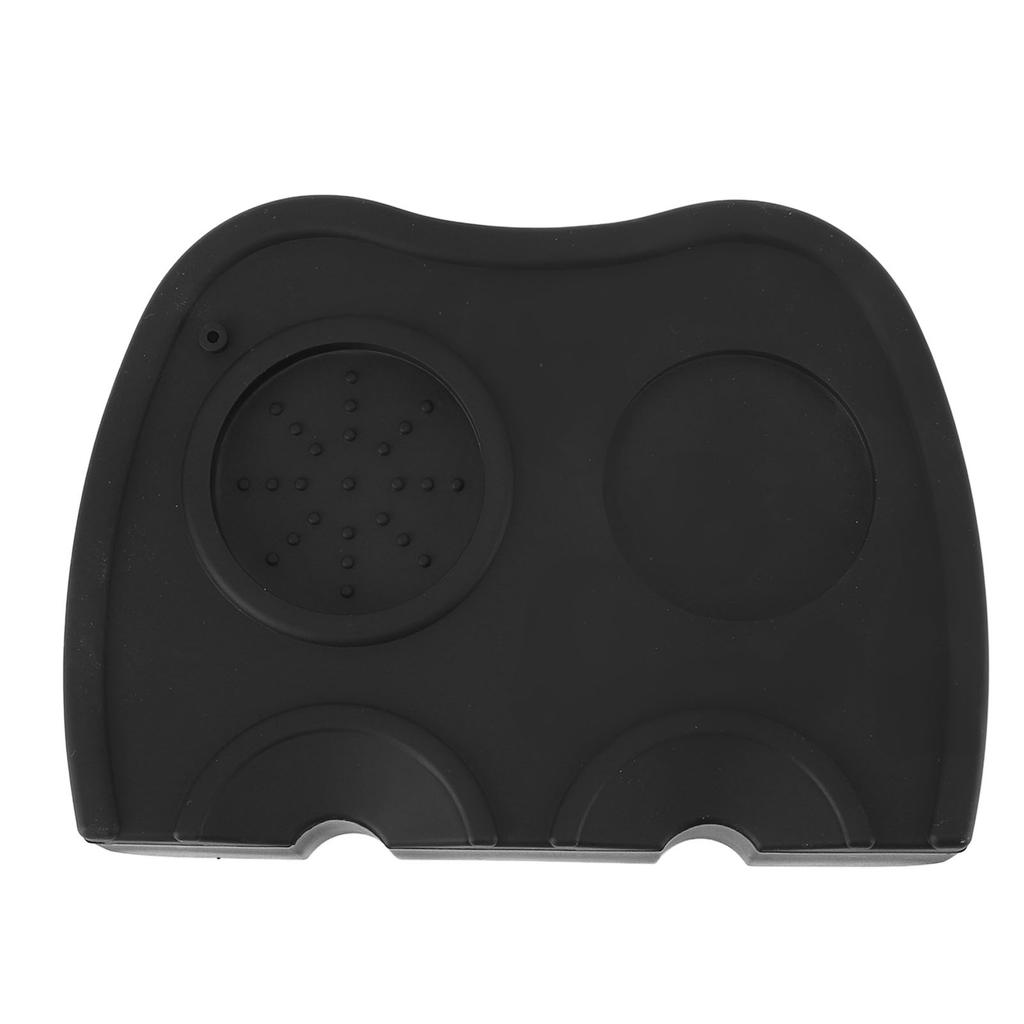 Coffee Tamper Mat Double Hole Anti Slip Corner Coffee Tamping Mat Tool for Home Kitchen Office Bar