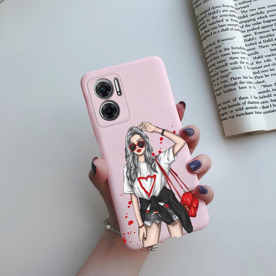 Case For Xiaomi Redmi 10 5G Case Silicone Soft Cute Pretty Girls Cover Funda For Xiaomi Redmi 10 5G 22041219G 22041219NY Bumper