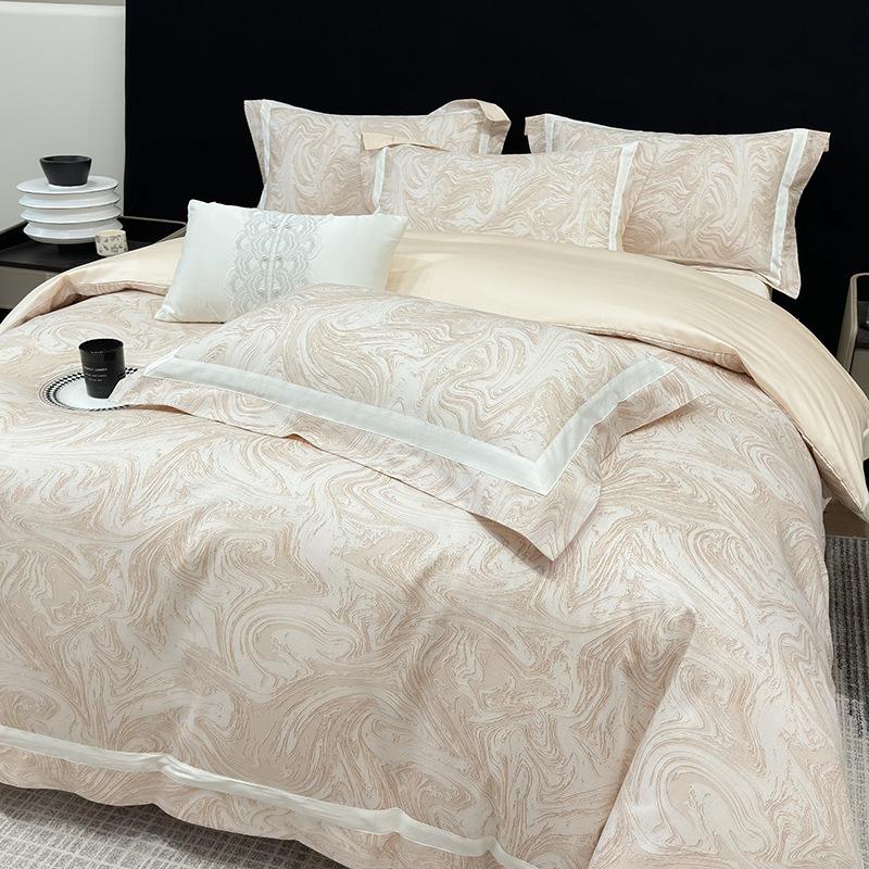 

Class A High-End 240 Cotton Satin4-Pcs Set Long-Staple Cotton Pure Cotton Skin-Friendly Nude Bed Sheet Quilt Cover Home Textile 1.5m Sheet 4pc Quilt Cover 2*2.3m