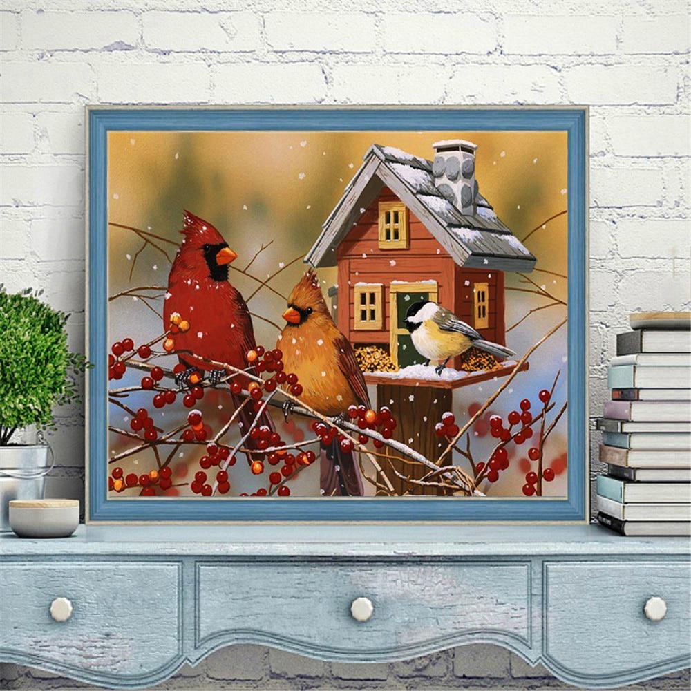 Diamond Embroidery Mosaic Bird Full Drill 5D DIY Diamond Painting Animal Snow Craft Kit Children's Room Decor