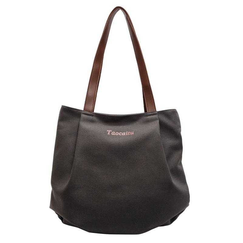Shoulder Bag Women's College Style Large Capacity Portable New Simple Women's Nylon Hand Carry