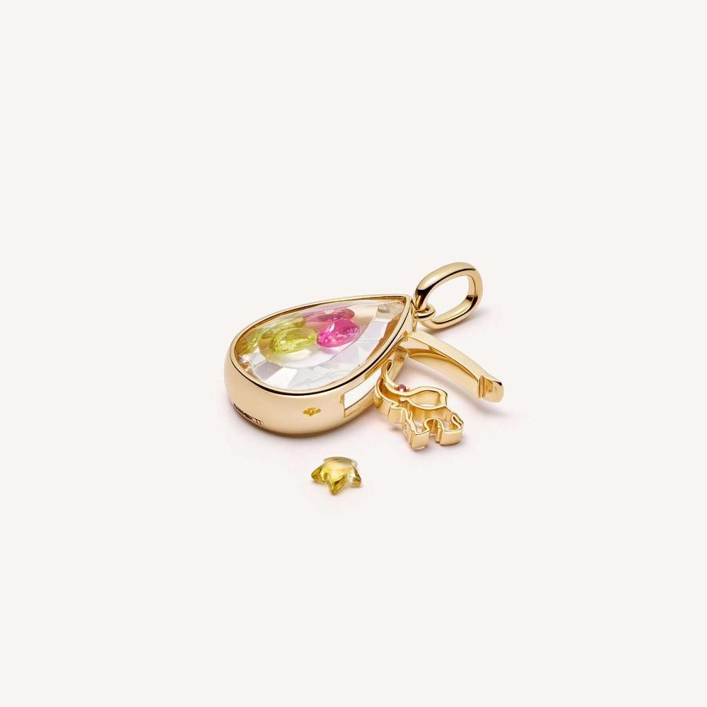 Creative Cute Little Items Heart of Ocean Water Drop Pendant Can Open Necklace for Women Stainless Steel Does Not Fade Jewelry