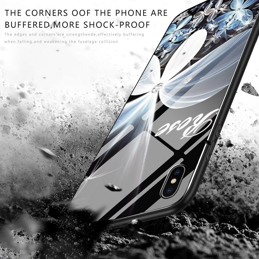 Tempered Glass Phone Case For iPhone 11 12 13 14 15 16 17 Redmi 10 12 14C Note10 Note14 Xiaomi 11Lite PocoC75 Soft Edge Shockproof Smooth Shell