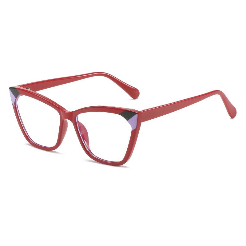 Tr90 Plain Glasses Large Frame Glasses Frame Women Plain Face Big Face Thin Flat Light Anti-Blue Light With Myopia Frame