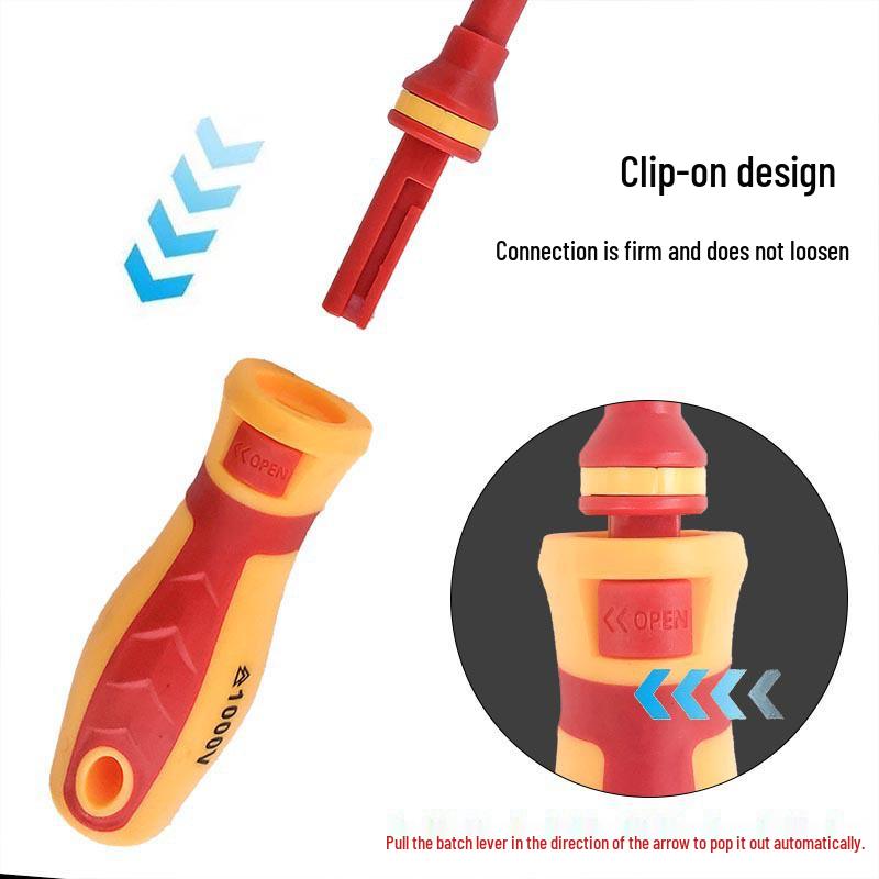 13-Piece Insulated Electrician Screwdriver Set - Phillips & Slotted, High Voltage Resistant S2.