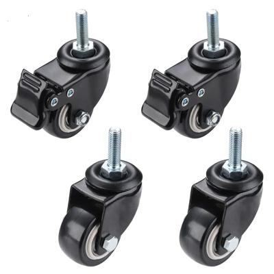 4 ruedas para muebles resistentes de 120 kg, 1,5 pulgadas, 40 mm, giratorias 360°, ruedas de goma protectoras para carro