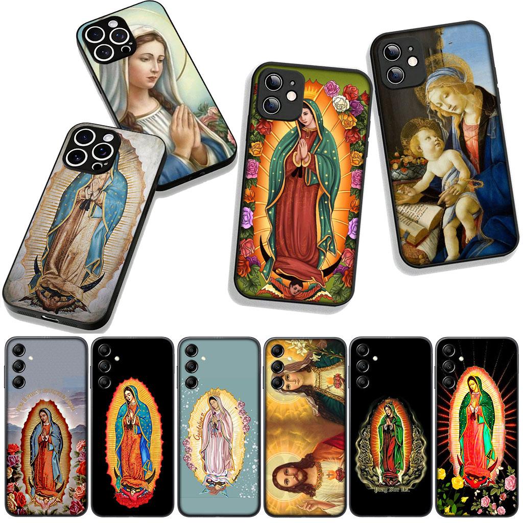 Cover for Samsung Galaxy S25 S24 S22 S23 FE Ultra Plus A56 A05 A06 A15 A16 A55 S7 Edge + Case Virgen de Guadalupe Mary Madre