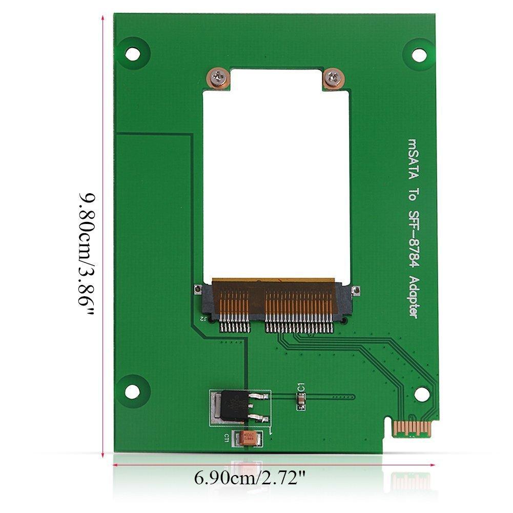 mSATA SSD To Blue UltraSlim Conversion Adapter (WD WD5000MPCK) SFF-8784