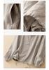 2026 Spring/Summer Hooded Windbreaker with Batwing Sleeves - Raw Cotton Linen Sun Cover-Up