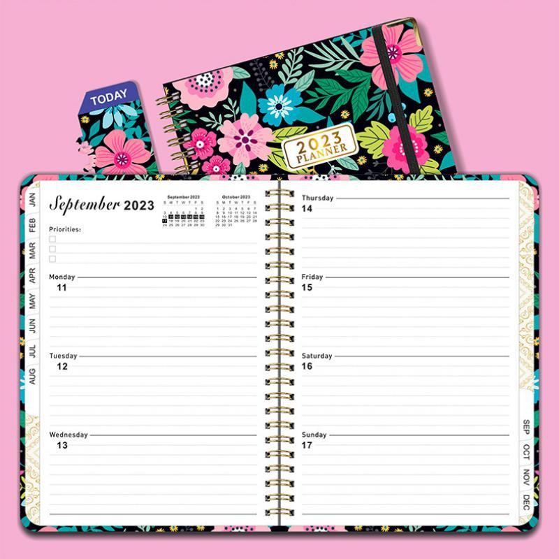 Agenda A5 2023 Planner Quaderno a Spirale Programma Diario Cancelleria Blocchi Appunti Kawaii Album da Disegno Accessori Scolastici Diario di Bilancio