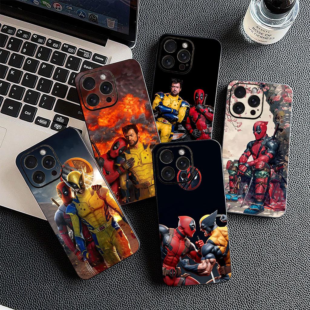 Cover for Apple iPhone 17 16 Plus 13 12 Pro Max Mini X XR Xs ProMax 16E 15+ 17+ Air Phone Case Wolverine Marvel Deadpool